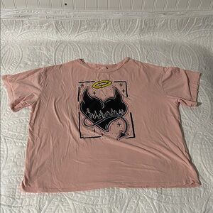 ROMWE Light Pink Casual T-Shirt